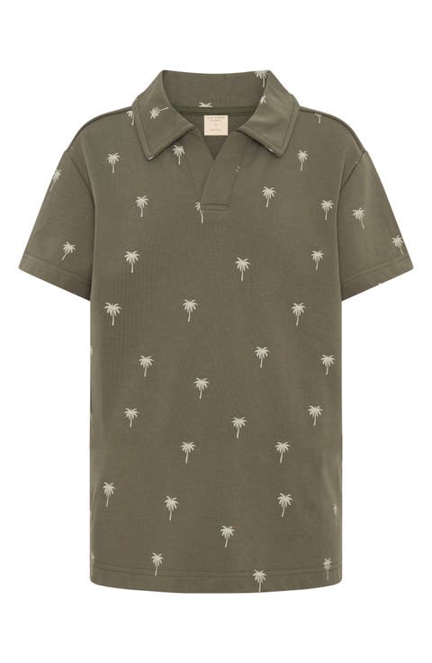 Kids' Palm Tree Print Polo (Big Kid)