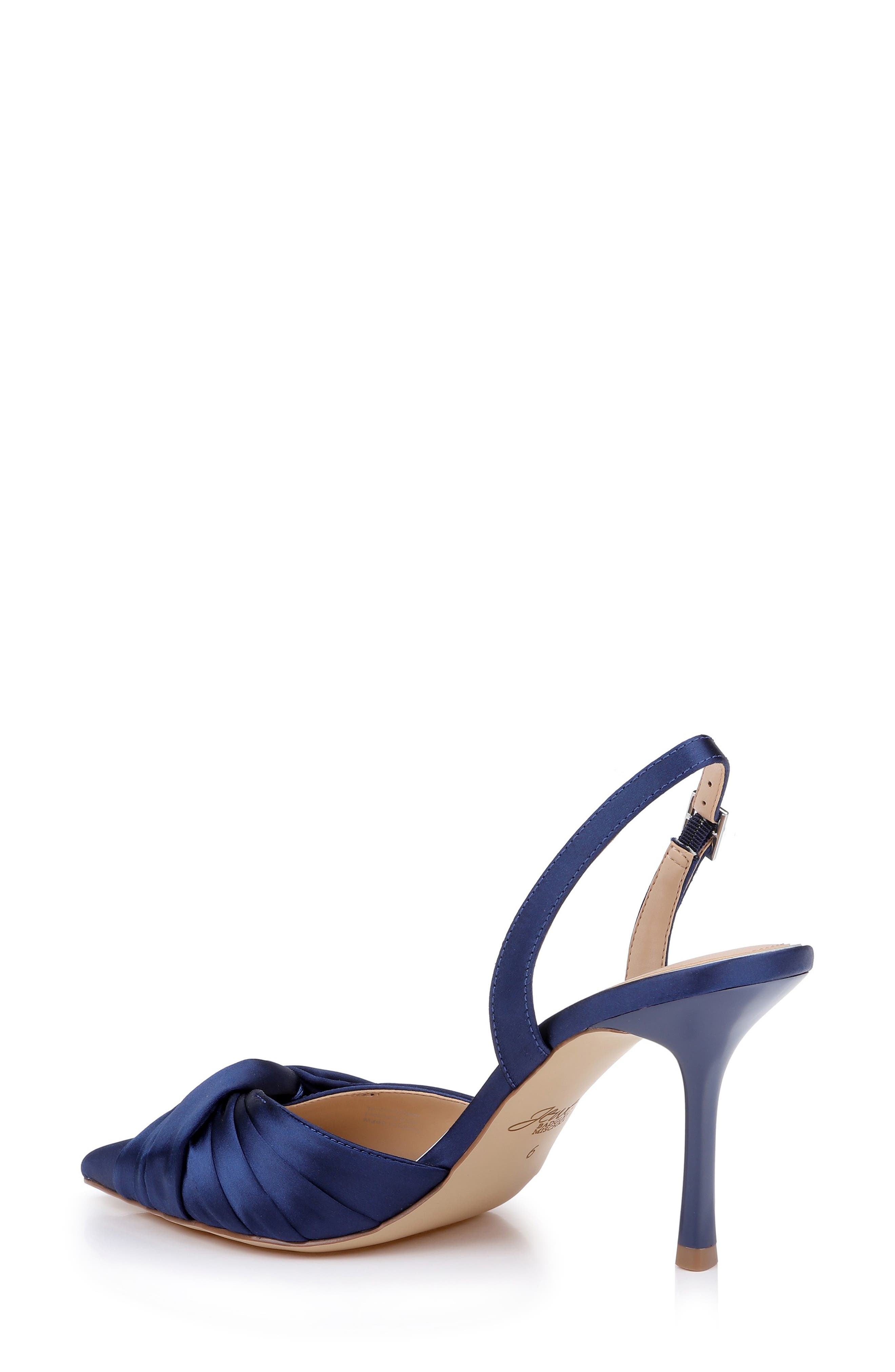 Zariel Slingback Pump, Alternate, color, NAVY SATIN