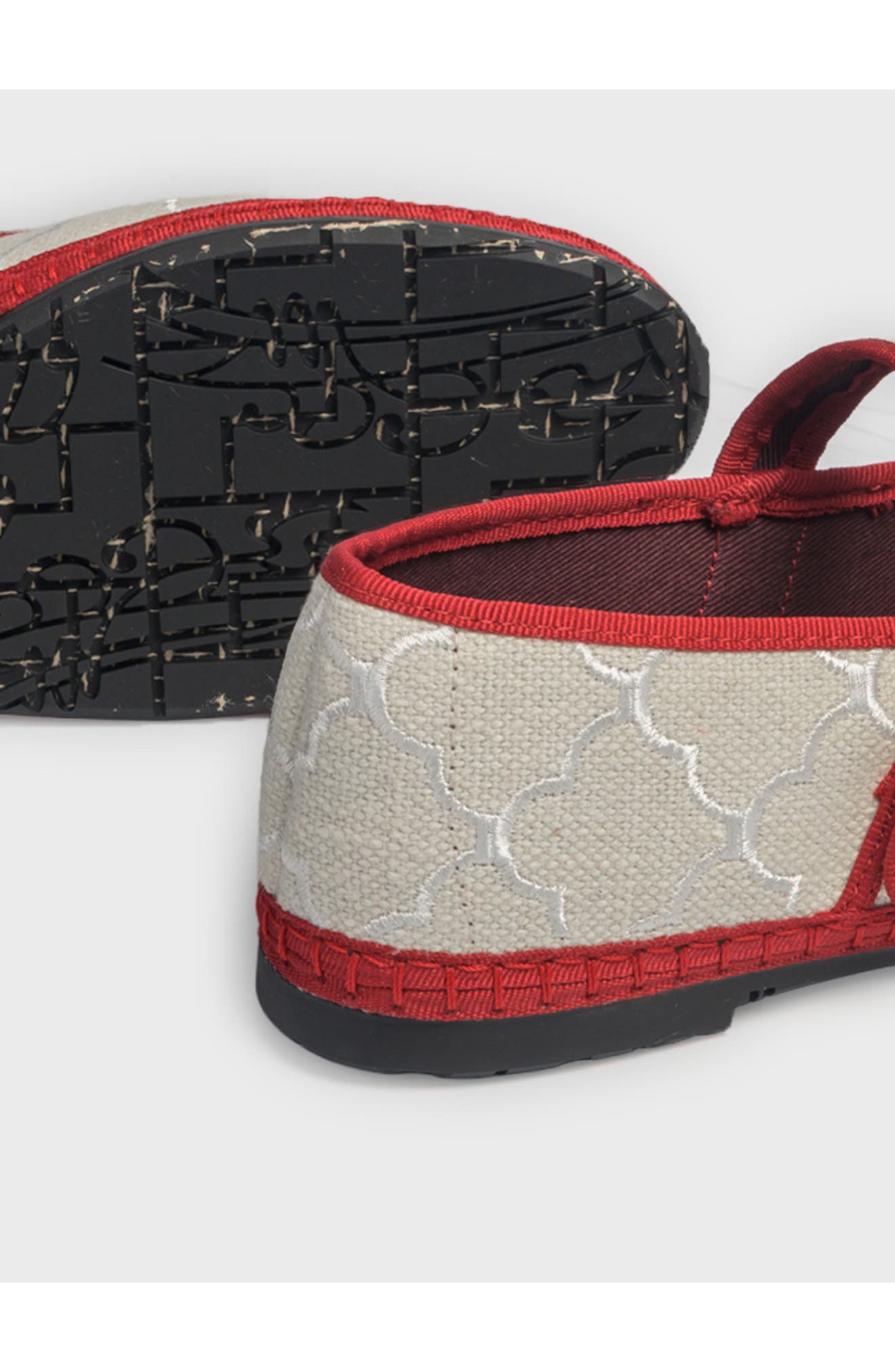 x Roller Rabbit Jena Embroidered Mary Jane Flat, Alternate, color, BEIGE