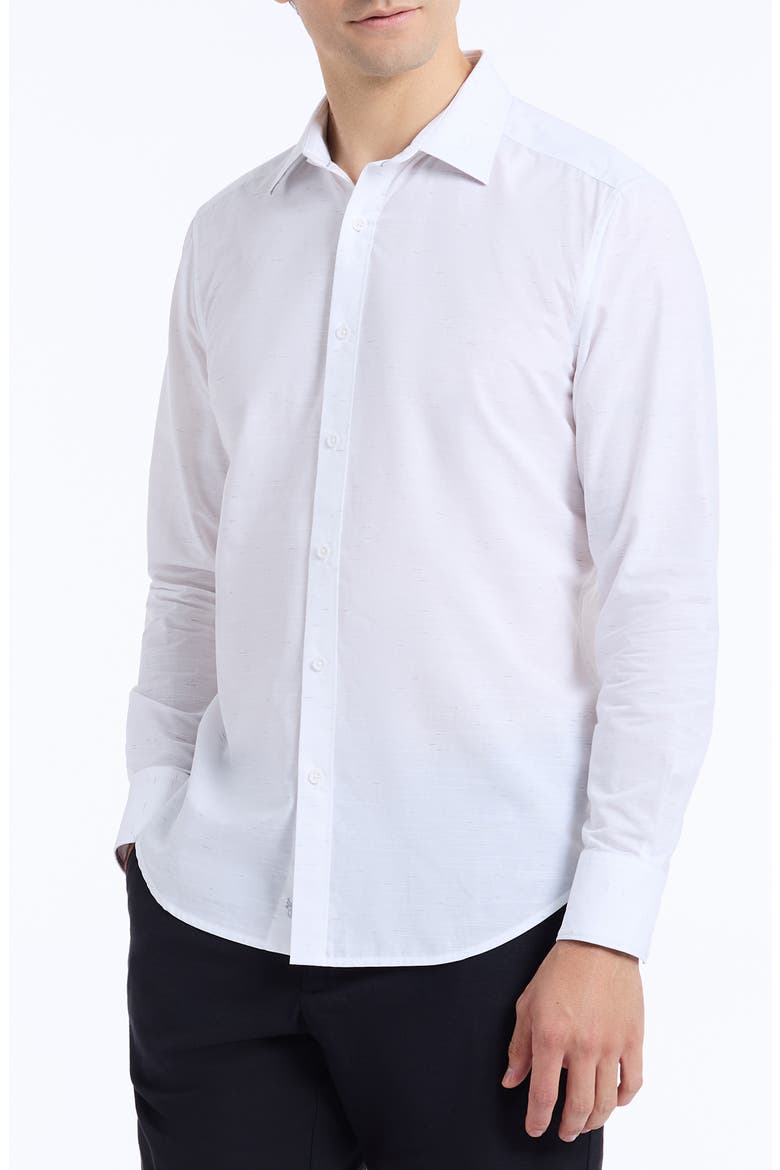 Avondale Cotton Button-Up Shirt, Alternate, color, IVORY