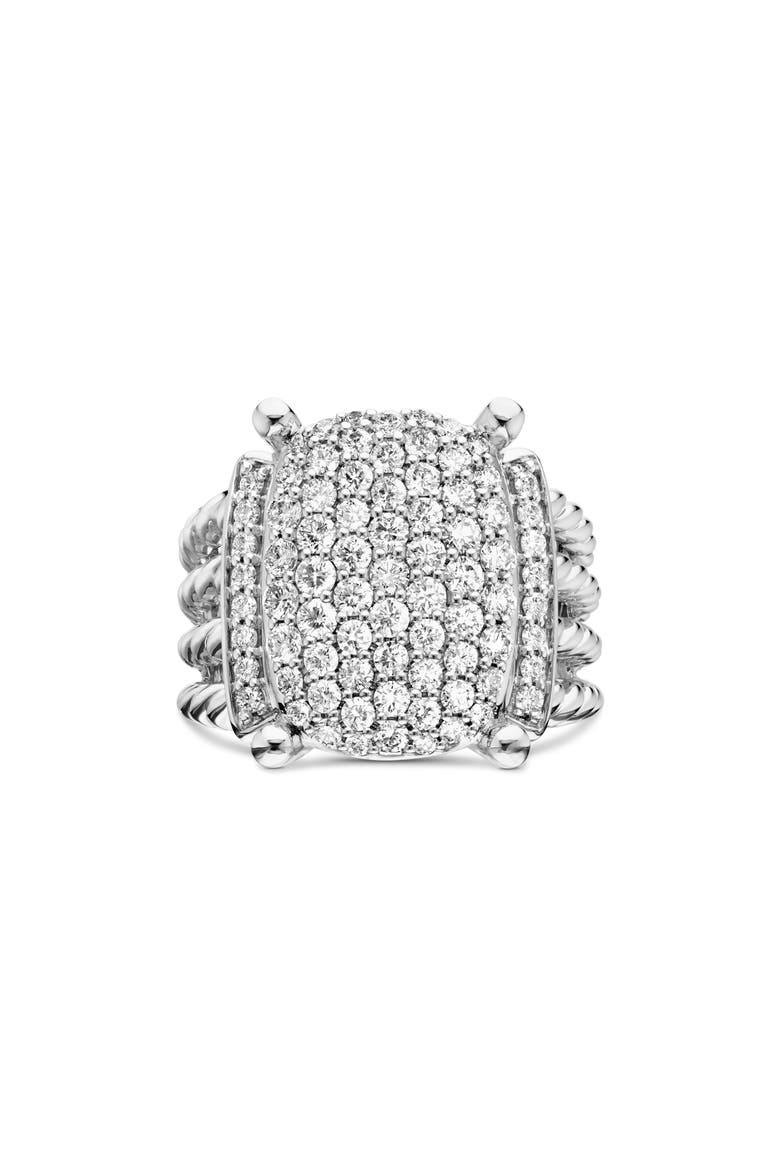 Wheaton® Sterling Silver & Diamond Ring, 16.7mm, Alternate, color, DIAMOND