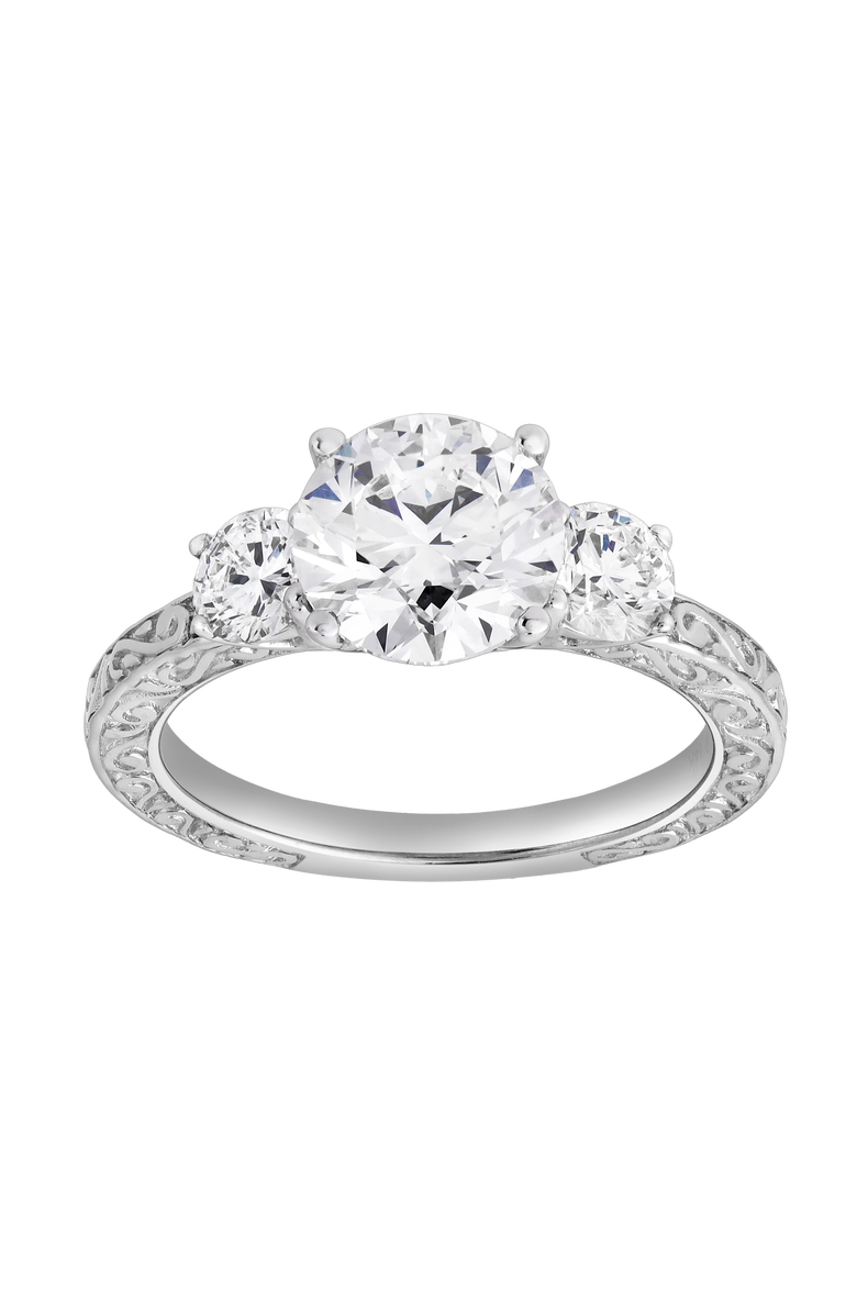 LuvMyJewelry Ismere 14K Gold 2.65 Ct Round Lab Grown Diamond Engagement Ring, Main, color, 14K White Gold