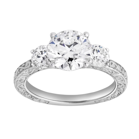 Ismere 14K Gold 2.65 Ct Round Lab Grown Diamond Engagement Ring