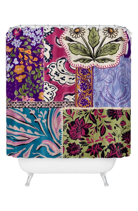 Boho Patchwork Shower Curtain