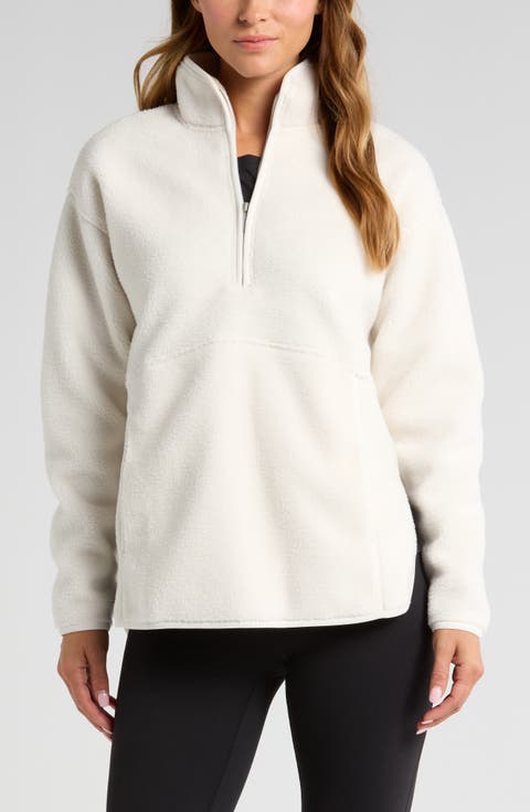Faux Shearling Half Zip Jacket