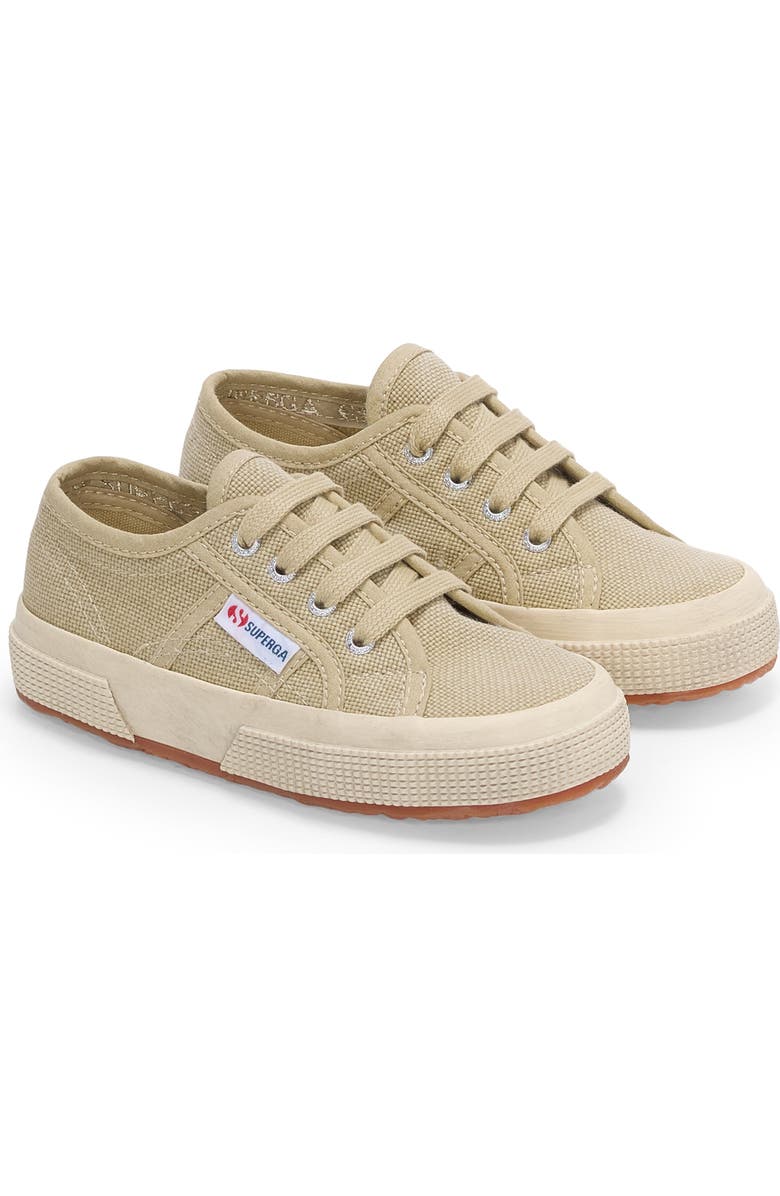 Superga 2750 Kids Cotton Stone Wash, Alternate, color, Beige Lt Washed-Off White