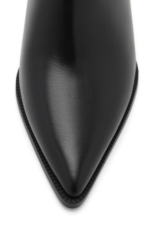 Mango Nino Block Heel Bootie In Black