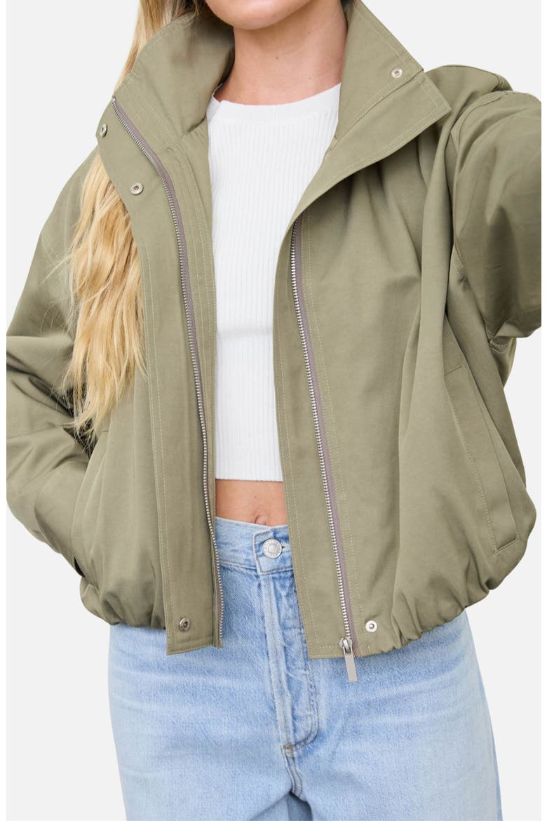 Cotton Blend Windbreaker, Alternate, color, OLIVE