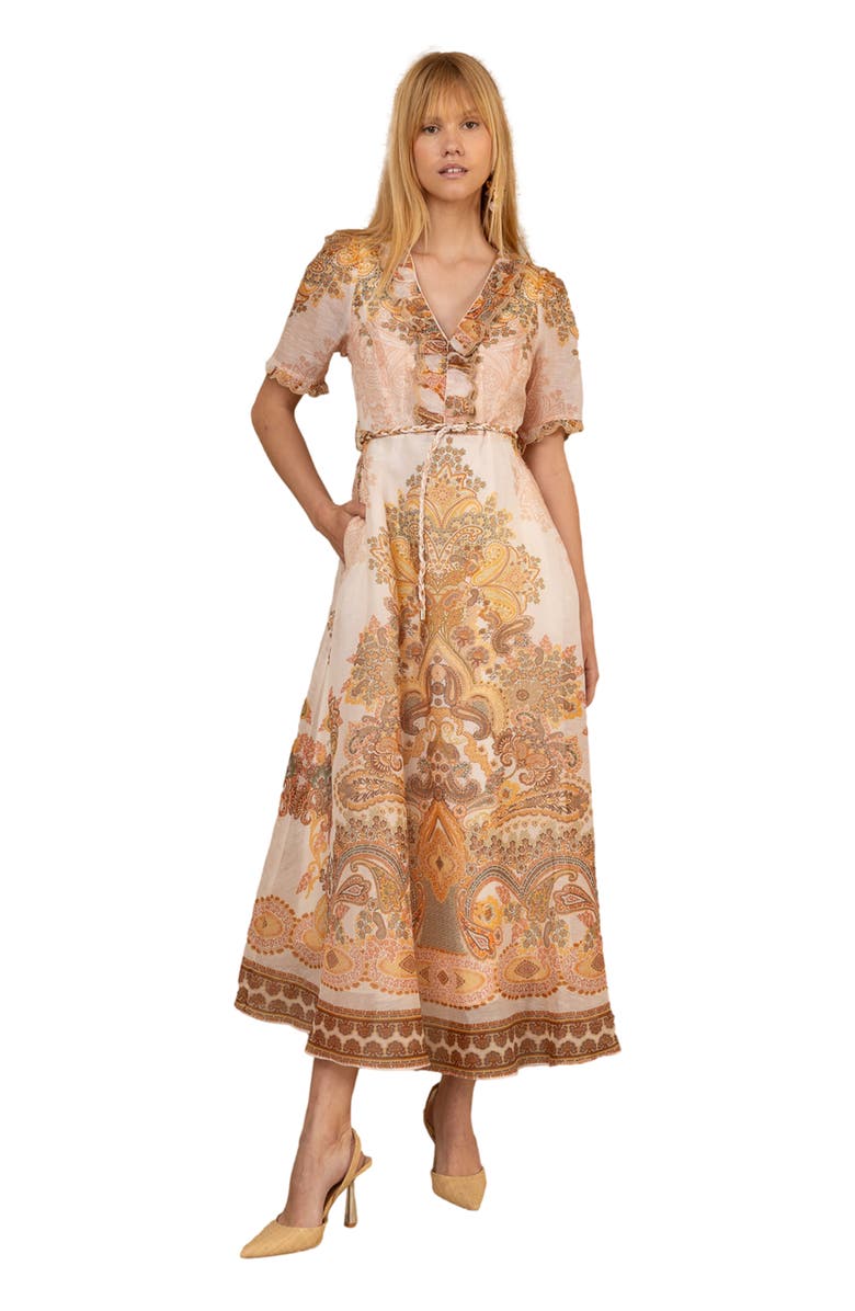 Hale Bob Micah Organza Maxi Dress, Main, color, Ivory