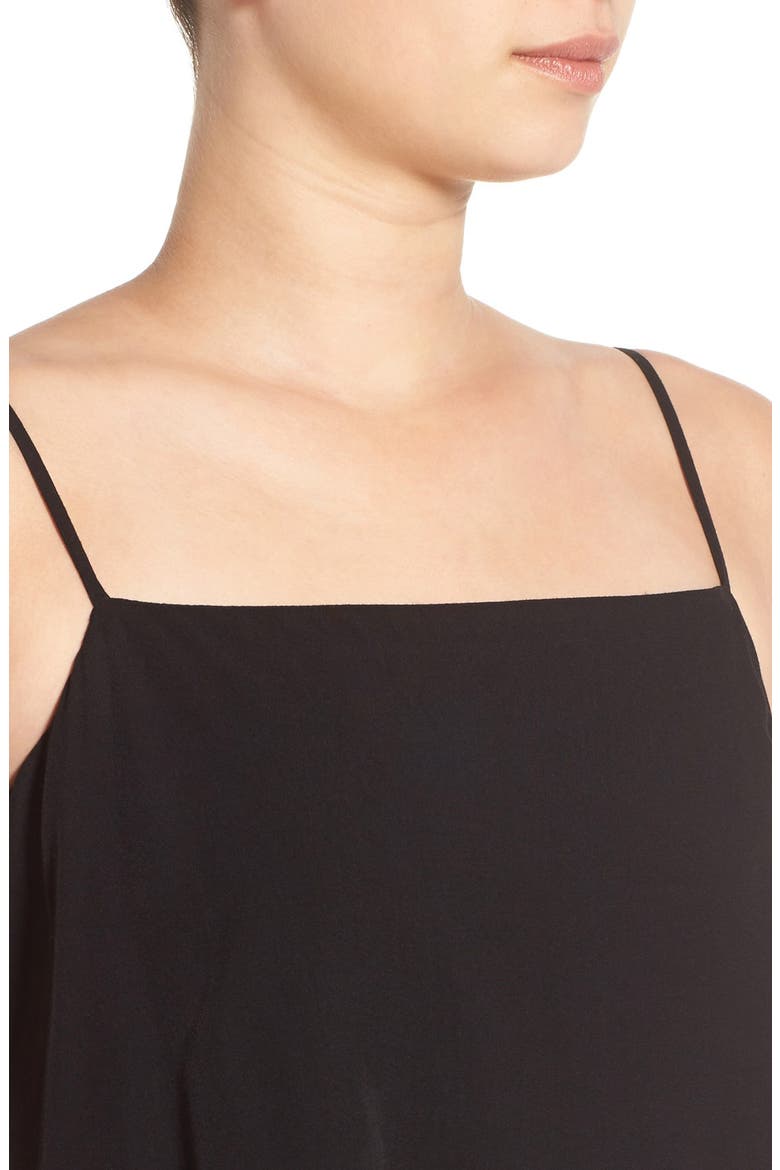 Voile Popover Dress, Alternate, color, BLACK