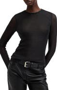 AllSaints Nora Sparkle Cotton Blend Top