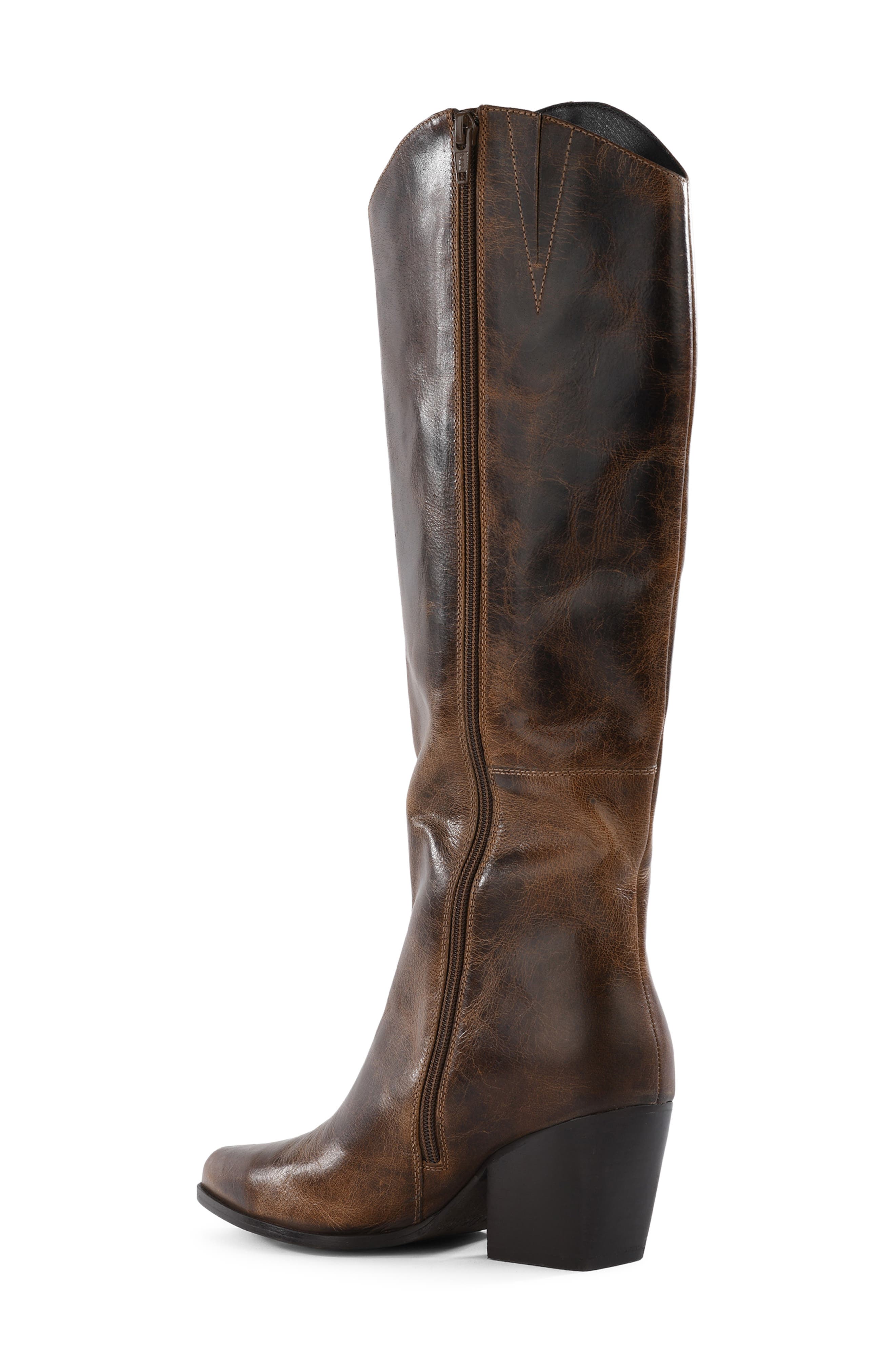 Begging You Distress Knee High Boot, Alternate, color, BROWN