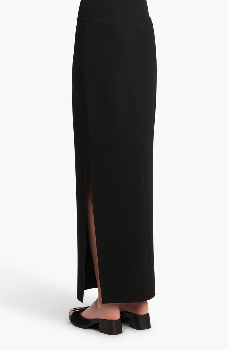 Khaite Lilith Compact Crepe Jersey Maxi Skirt, Alternate, color, Black