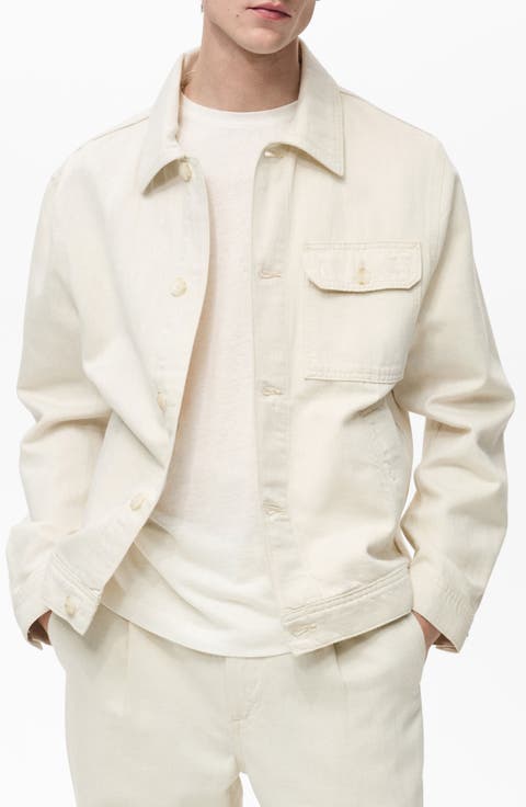 Cotton & Linen Jacket with Pockets