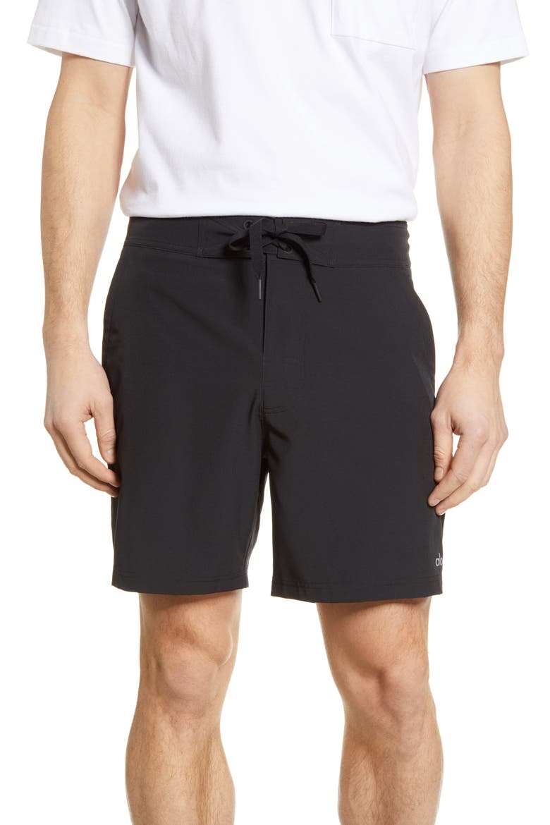 Plow Board Shorts, Main, color, BLACK