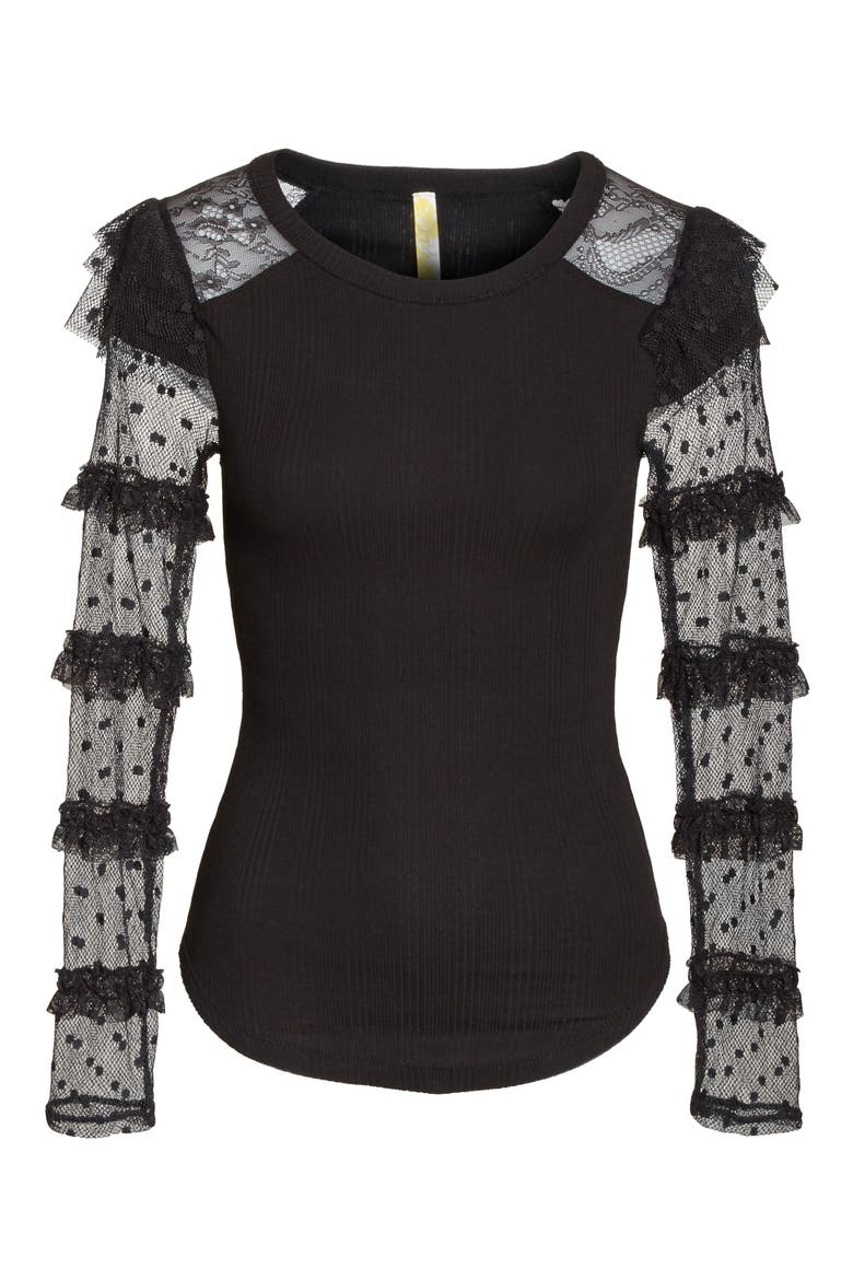 Kiss Kiss Top, Alternate, color, BLACK