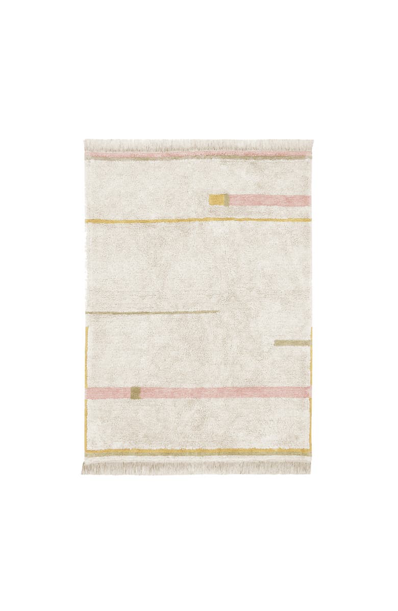 Lorena Canals Washable Rug Lanes, Main, color, Natural And Pink