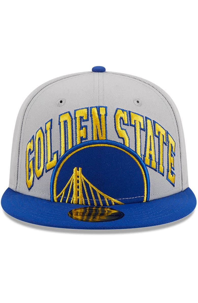 New Era Men's New Era Gray/Royal Golden State Warriors Tip-Off Two-Tone 59FIFTY Fitted Hat, Alternate, color, Gray