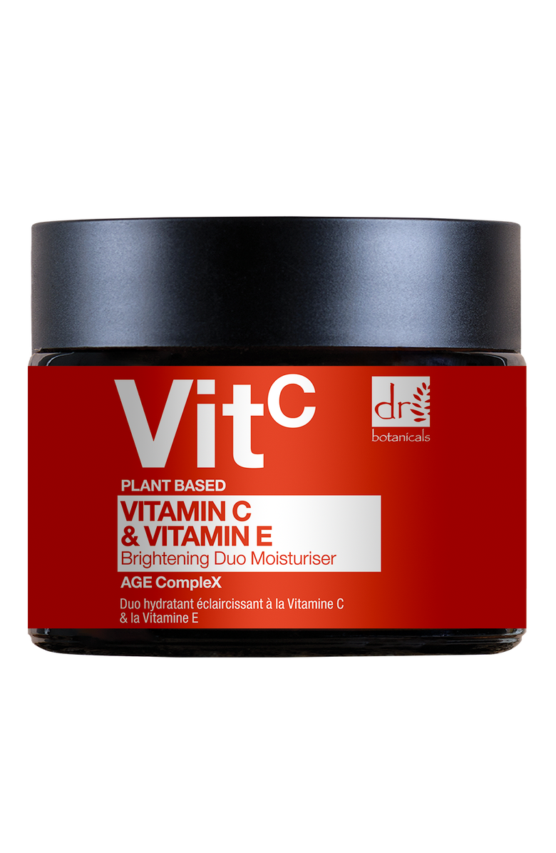 DR BOTANICALS Vitamin C 1% & Vitamin E Brightening Duo Moisturiser 60ml, Main, color, White
