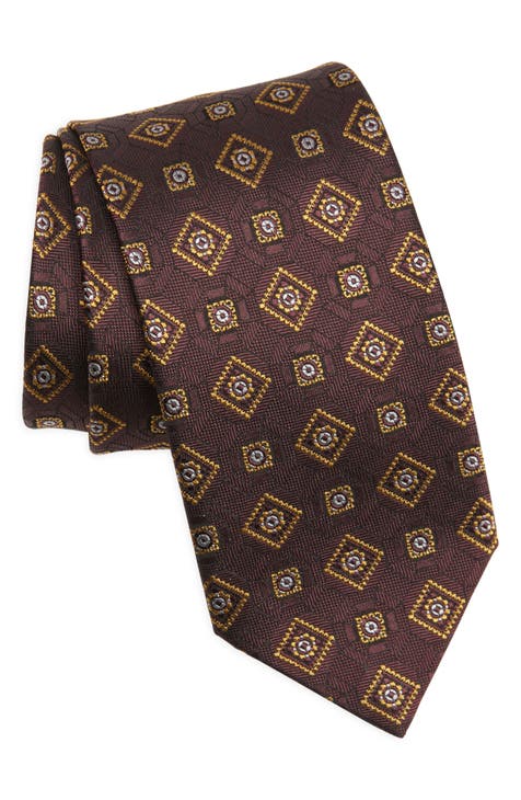 Brioni tie black YELLOW store Beautiful FORAL W 3.7/8