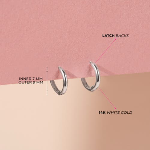 Shop In Season Jewelry 14k The Tiny Hoop Earrings In Silver