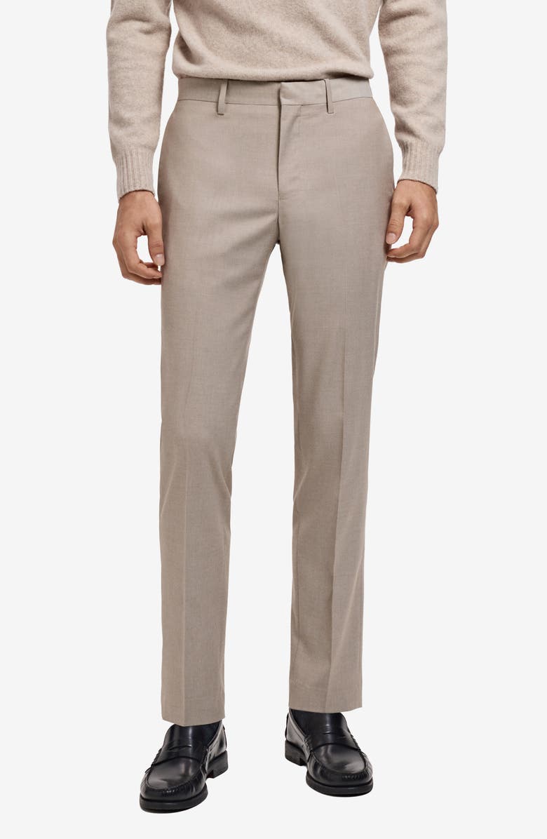 MANGO Paris Slim Fit Suit Pants, Main, color, Sand