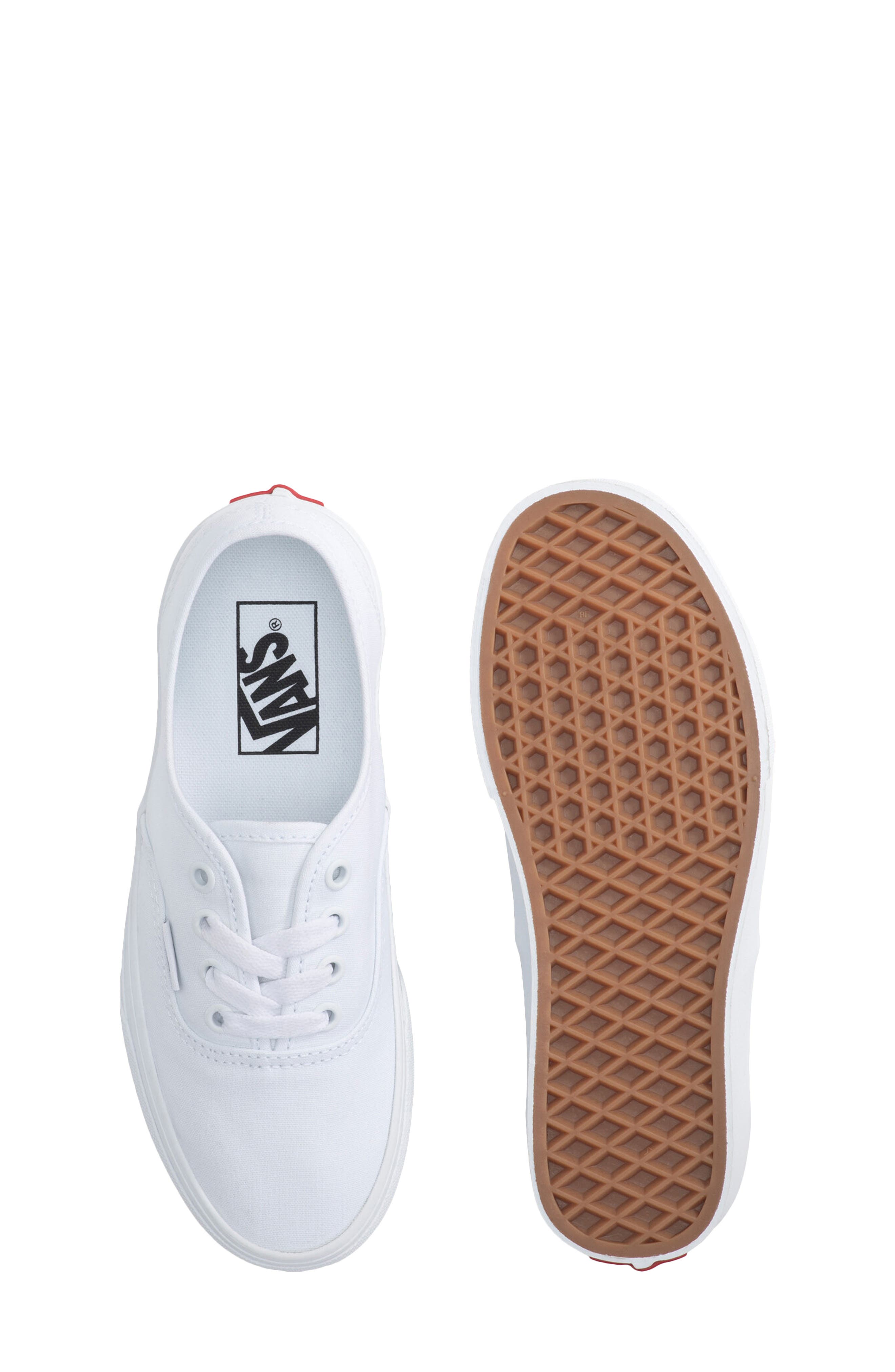 Kids' Authentic Sneaker, Alternate, color, TRUE WHITE