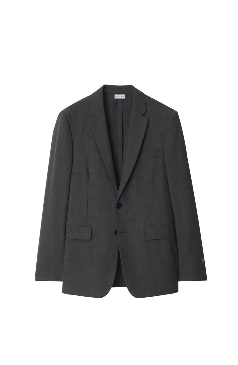 Burberry Wool Tailored Jacket, Alternate, color, Rock Grey
