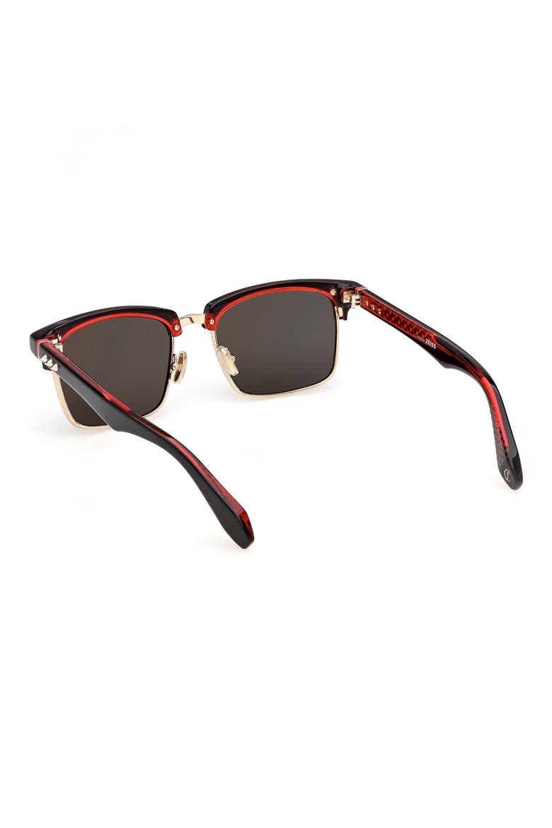 55mm Brownline Sunglasses, Alternate, color, BLACK PALE GOLD / SMOKE