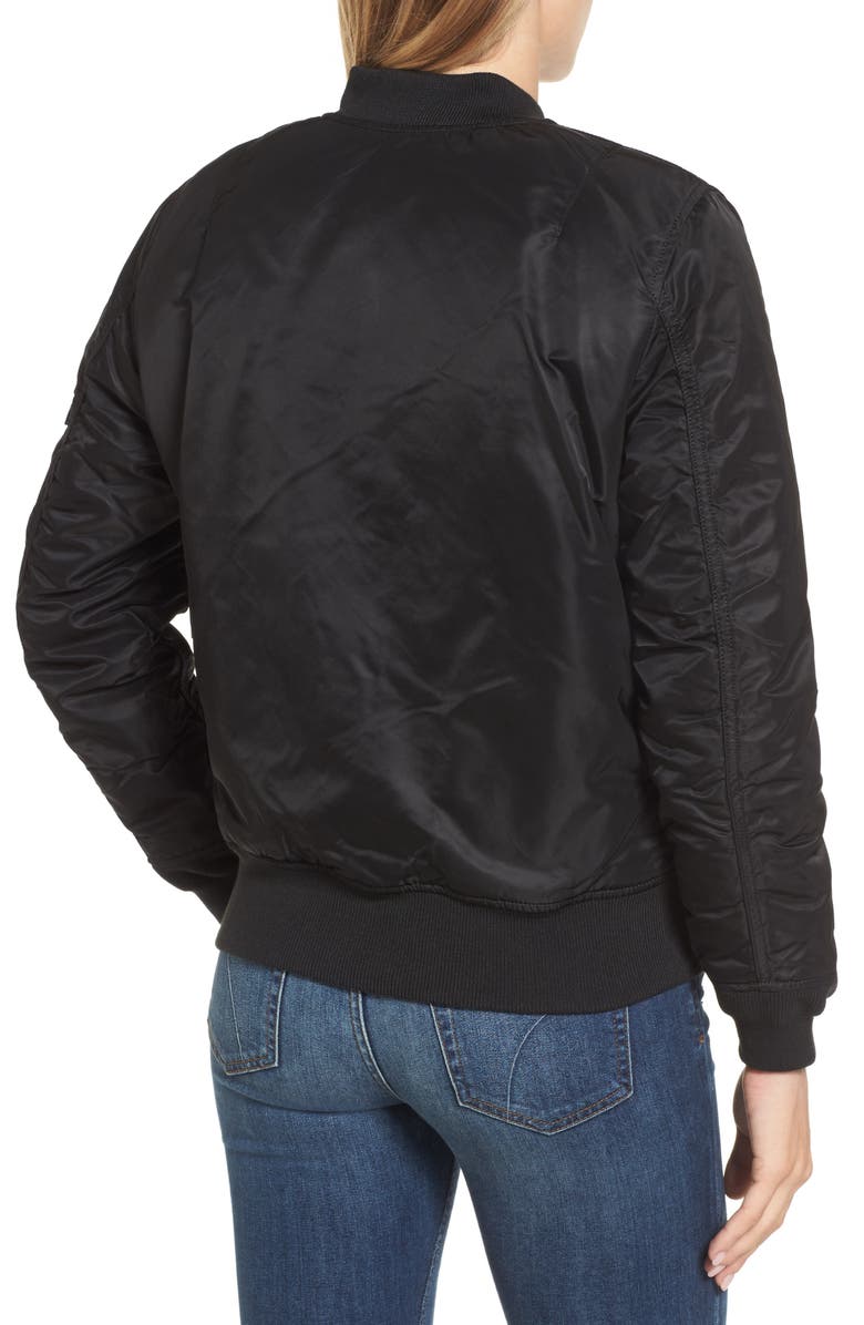 Alpha Industries MA-1 W Bomber Jacket, Alternate, color, Black