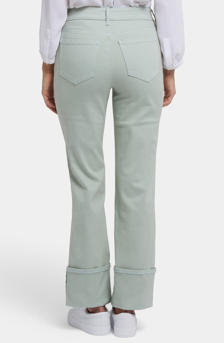 NYDJ Marilyn Wide Cuff Straight Leg Jeans, Alternate, color, Tomatillo