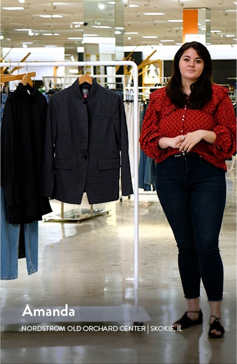 Plaid One-Button Blazer, sales video thumbnail