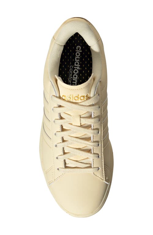Adidas Originals Adidas Grand Court 2.0 Sneaker In Vanilla/vanilla/gold Met