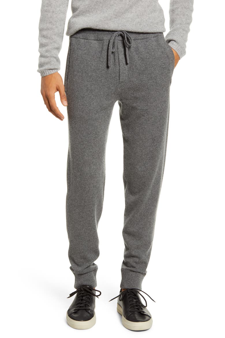Cashmere & Wool Sweatpants, Main, color, HEATHER MEDIUM GREY