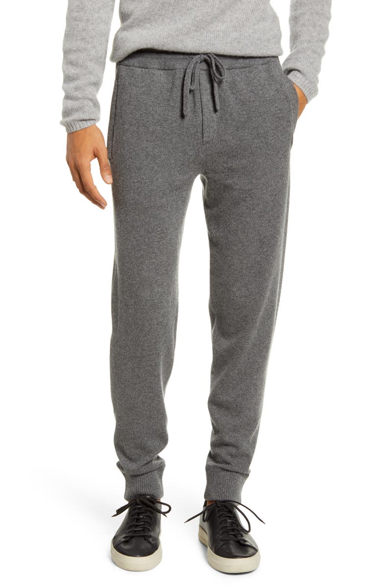 Vince Cashmere & Wool Sweatpants, Main, color, Heather Medium Grey