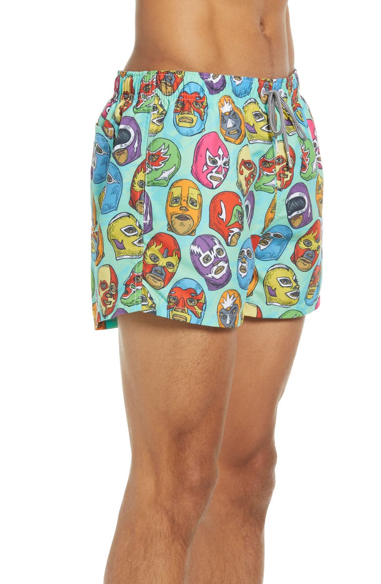 Boardies Mexican Masks Shortie Swim Trunks, Alternate, color, 