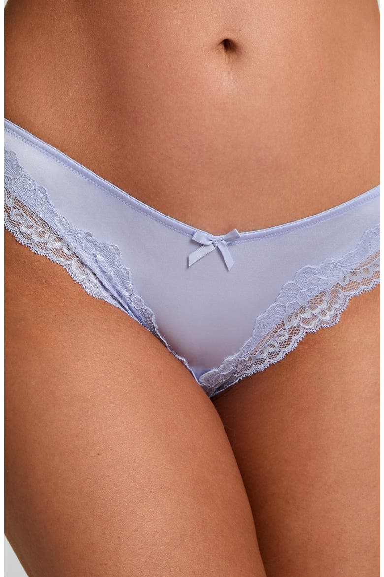 Lace & Shine Brazilian Panties, Alternate, color, BABY LAVENDER