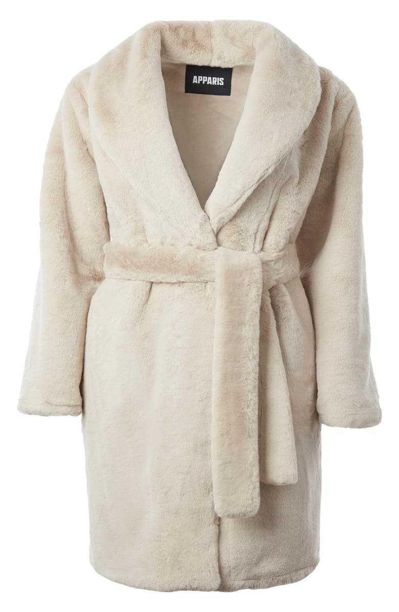 Apparis Women's Bree Faux Fur Coat, Alternate, color, 