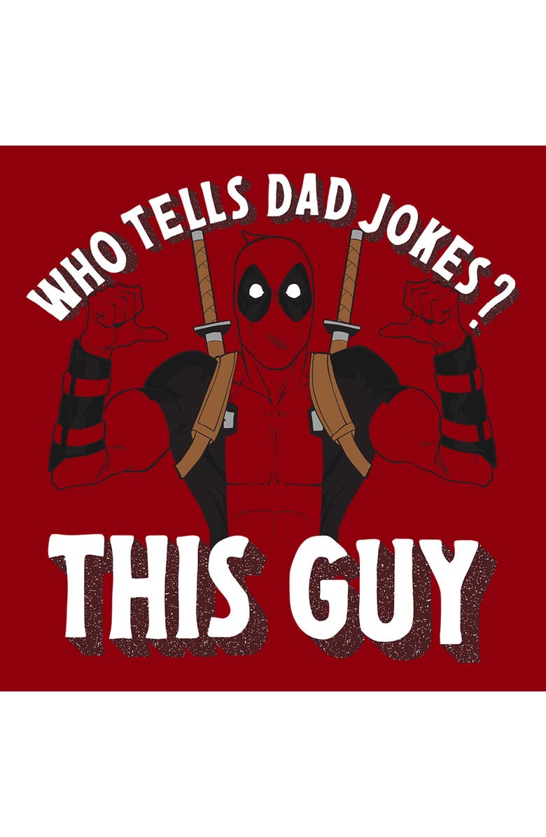 Marvel: Deadpool Men's Marvel Deadpool This Guy Tells Dad Jokes Graphic T-Shirt, Alternate, color, Cardinal