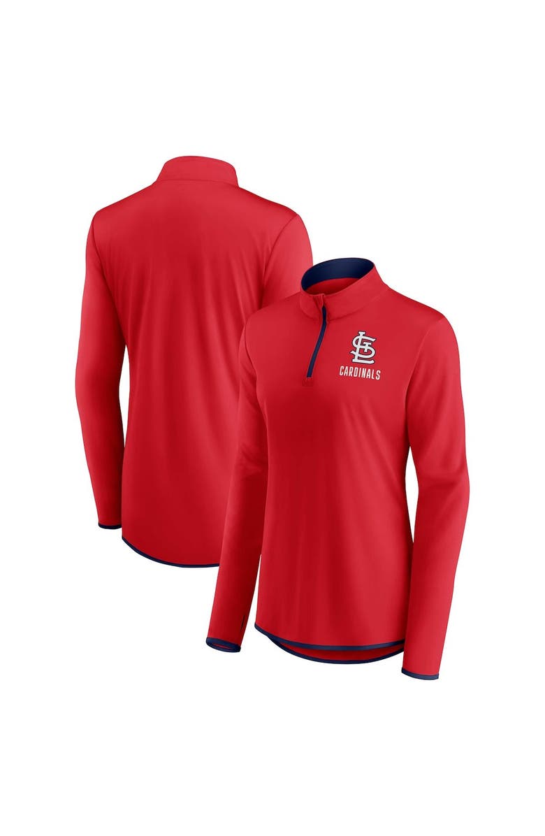 FANATICS Women's Fanatics Branded Red St. Louis Cardinals Worth The Drive Quarter-Zip Jacket, Main, color, Red