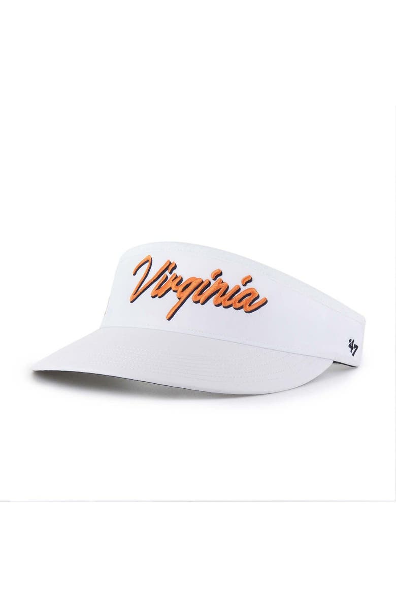'47 Men's '47 White Virginia Cavaliers Melbourne brrr° Adjustable Visor, Alternate, color, White