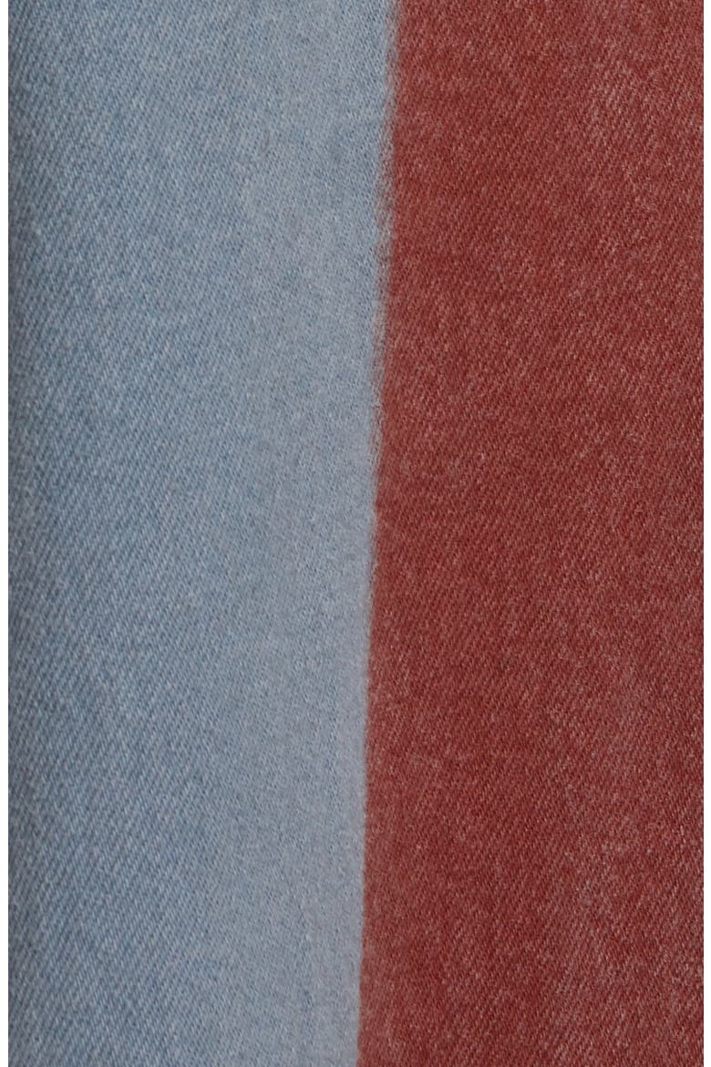 Side Stripe Wide Leg Jeans, Alternate, color, GREY RED TIP
