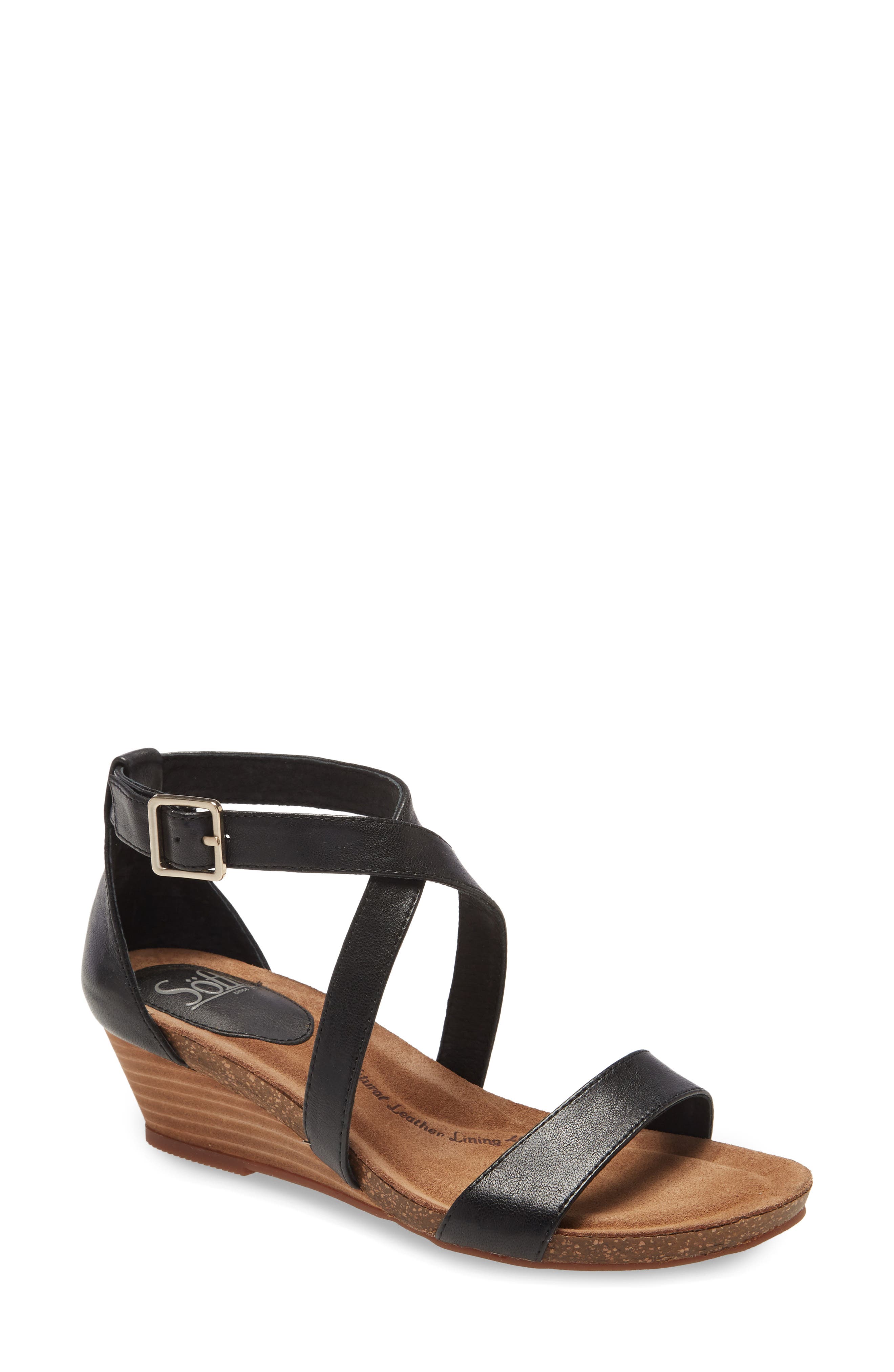 Söfft Valeryn Wedge Sandal, Main, color, 