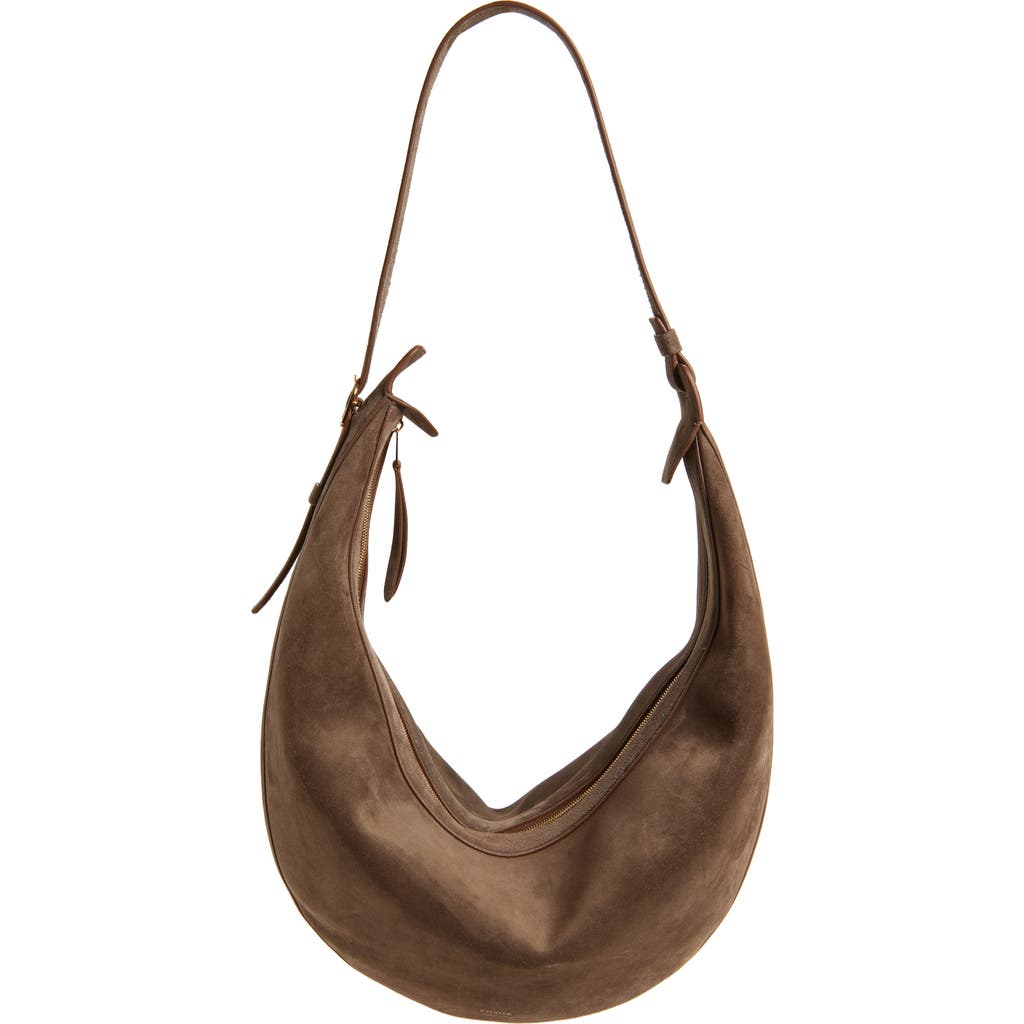 Khaite Augustina Suede Hobo in Cedar 732 at Nordstrom
