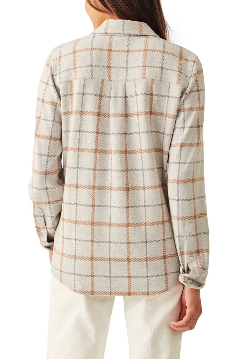 Faherty Legend Knit Button-Up Shirt, Alternate, color, Open Tundra Windowpane