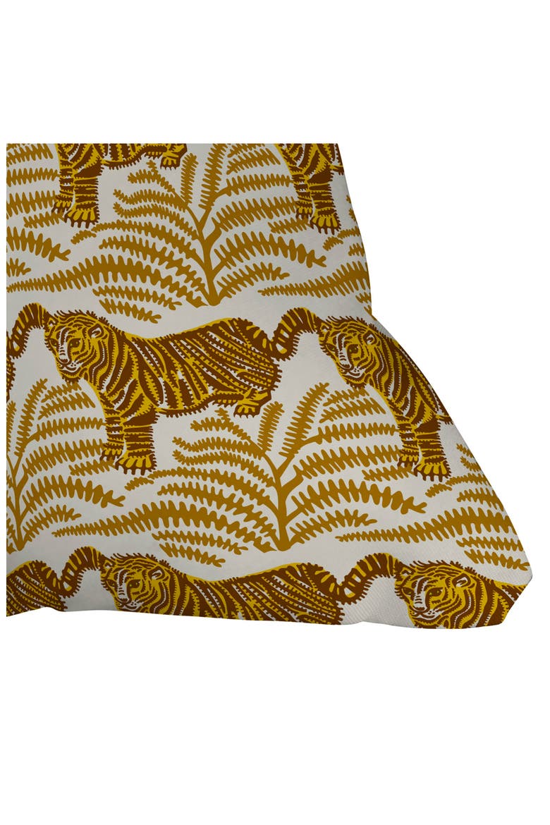 Oasis Tiger Throw Pillow, Alternate, color, GOLD