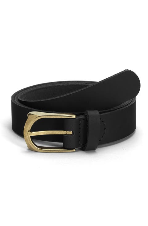Horseshoe Buckle Leather Belt 30mm