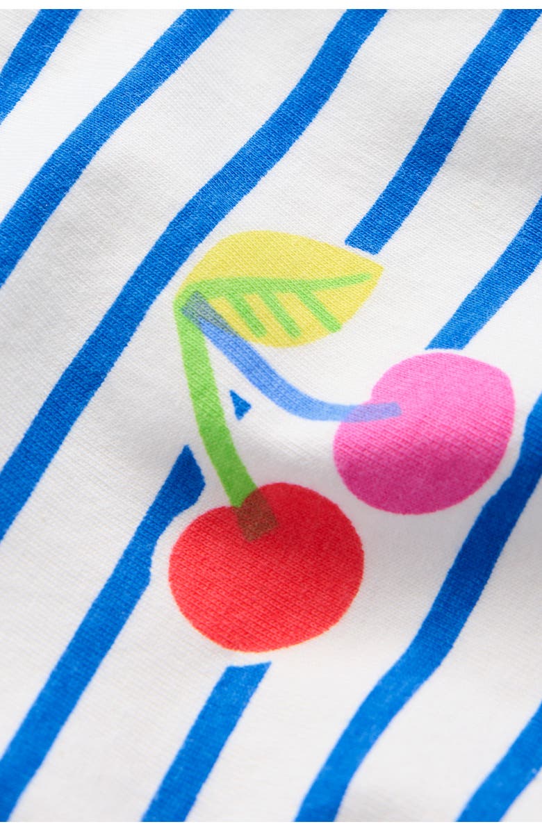 Mini Boden Kids' Breton Tee, Alternate, color, Kingfisher Blue Cherry Stripe