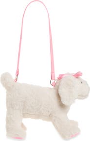 Capelli New York Kids' Puppy Faux Fur Plush Crossbody Bag