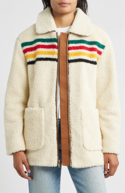 Pendleton Glacier Sunset High Pile Fleece Jacket In Neutral